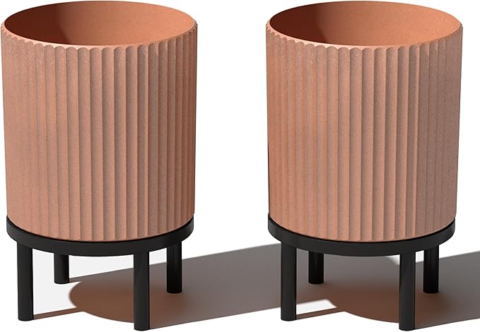 Veradek Demi Series Round Planter w/Stand by VeradekOutdoor