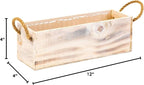 Wooden Planter Box with Handle I Rustic Whitewash I Plastic Liner l Garden - Image 10