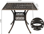 VINGLI 5-Piece Outdoor Patio Dining Set, Cast Aluminum All-Weather Outdoor - Image 8