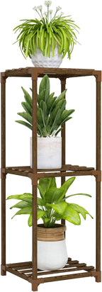 Bamworld Small Plant Stand Indoor 3 Tier Plant Shelf Outdoor Corner Plant Holder by Bamworld