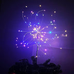 JJGoo Solar Firework Lights, 2 Pack 120 LEDs 2 Lighting Modes Solar Garden - Image 2