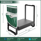FLINTER 10.2" Wider Garden Kneeler and Seat, Heavy Duty Thick Gardening Bench - Image 2