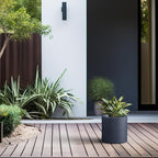 Kante 9.8" Dia Round Concrete Planter, Modern Style Large Cylindrical Plant Pot - Image 5