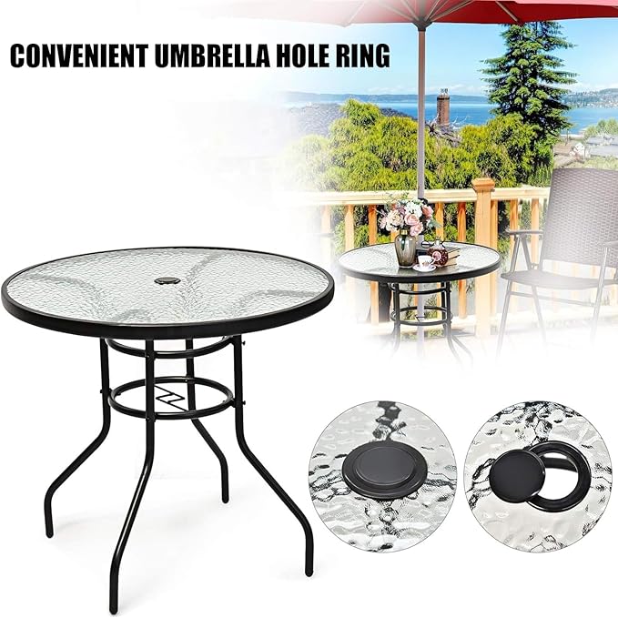 Patio Table Umbrella Hole Ring Plug Cap Set, Yard Parasol Table Hole Cover - Image 4