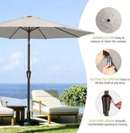 MEWAY 9ft Patio Umbrella Outdoor Table Umbrellas - Image 6
