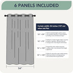 Outdoor Curtains for Patio Waterproof 6 Panels - Image 7