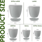 Utopia Home - Plant Pots Indoor - 7/6.6/6/5.3/4.8 Inches Flower Pots - Image 2