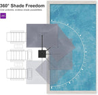 PURPLE LEAF 9' X 11.5' Rectangle Patio Umbrella - Image 6