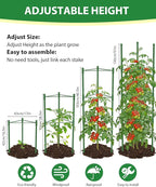 3 Pack Extra Larger Tomato Cages, 51in*17in Adjustable Tomatoes Plant Stakes - Image 2