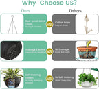 4 Pack 8 Inch Self Watering Hanging Planters - Image 5