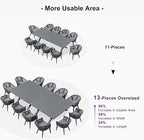 PURPLE LEAF 13 Pieces Oversized Outdoor Dining Set - Image 6
