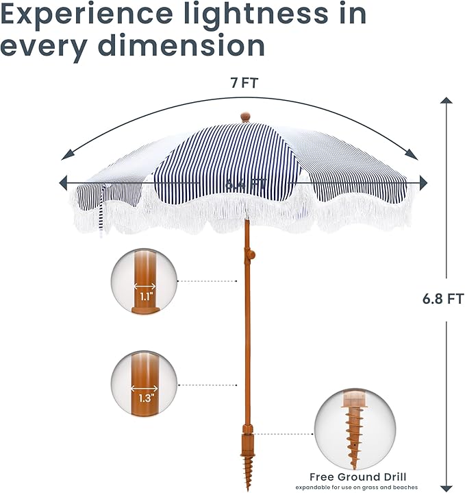 PHI VILLA 7ft Beach Umbrella - Image 6