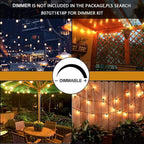 Svater Outdoor String Lights 150FT, E26 Socket, 1 Watt Dimmable 2700K Warm White - Image 8