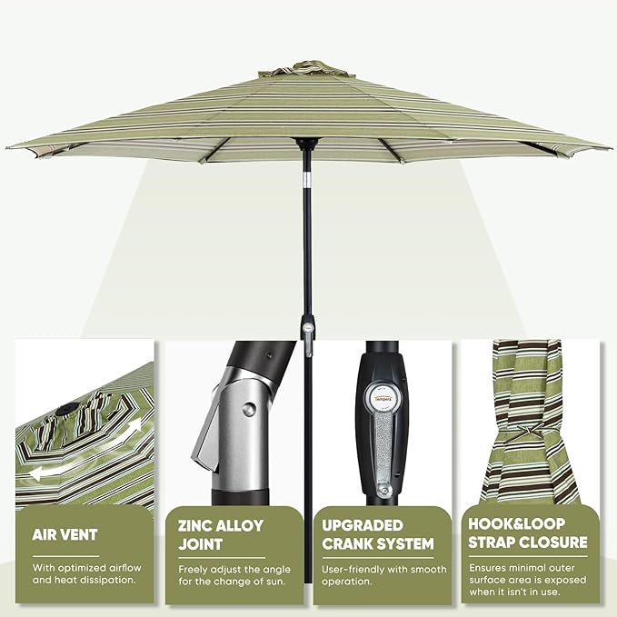Tempera Patio Market Outdoor Table Umbrella - Image 4