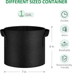 12-Pack 1 Gallon Thickened Non-Woven Grow Bags, Aeration Fabric Pots - Image 2