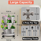 DUNCHATY Stackable Planter, Vertical Garden Planter - Image 7