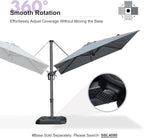 PURPLE LEAF 8 Feet Patio Umbrella Outdoor Cantilever Square Umbrella Aluminum - Image 6
