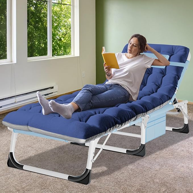 ABORON Heavy Duty Tanning Chair, Outdoor 5-Position Folding Chaise Lounge Chair - Image 7