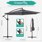 Shintenchi Patio Offset Umbrella - Image 5