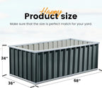 KING BIRD Raised Garden Bed 68" x 36" x 24" Heightened Galvanized Steel Metal - Image 8