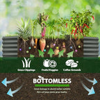 A ANLEOLIFE 6X2X1.5 ft Galvanized Raised Garden Beds Outdoor, Oval Round Metal - Image 8