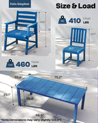 Navy Blue 9-Piece Outdoor Dining Set - Image 6