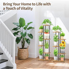LASZOLA Black 5 Tiered Wood Plant Stand Indoor - Image 2