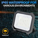 2 Pack LED Flood Lights Outdoor, 200W 20000LM Super Bright Floodlight Outside - Image 3