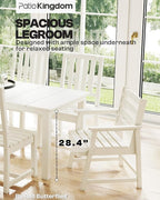 7-Piece White Outdoor Dining Set - Image 7