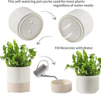 Nihow Self Watering Plant Pot for Indoor Plants: 4.5+6 Inch Ceramic Planter - Image 3