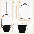 Gardzen 3 Packs Hanging Pots for Plants Outdoor & Indoor, Pot Hangers for Plant - Image 4