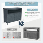 HIPS All-Weather Outdoor Storage Cabinet, Outdoor Sideboard - Image 6