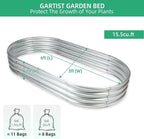 6×3×1 ft Raised Garden Bed, Easy Assembly Galvanized Planter Box - Image 3