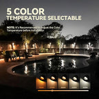 LEONLITE 12-Pack Update 5CCT LED Low Voltage Deck Lights, 180LM 3.74inch - Image 2