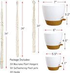Hanging Planters with Macrame Plant Hangers - Image 5