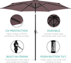 Best Choice Products 10ft Outdoor Table Compatible Steel Polyester Market Patio - Image 5
