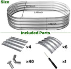 Galvanized Raised Garden Bed for Outdoor: 4X2X1ft Durable Metal Vegetable Plant - Image 2