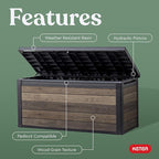 Keter Signature Collection 150 Gallon Resin Deck Box Organization and Storage - Image 4