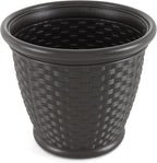 Suncast Sonora 18 Inch Lightweight Durable Plastic Wicker Decorative Flower - Image 7