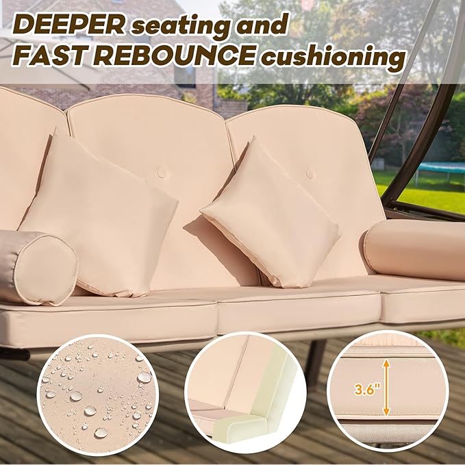 3 in 1 Outdoor Porch Swing - Image 6