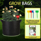3-Pack 10 Gallon Plant Grow Bags, Thickened Nonwoven Fabric Pots - Image 2