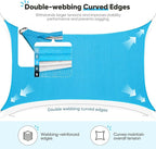 Quictent 24X24FT Large Overzied 185G HDPE Square Sun Shade Sail Turquoise - Image 4