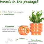 4.1 inch 4 pcs Ceramic Plant Pots - Image 2