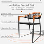 TWT Patio Dining Chairs Outdoor Stackable Dining Chairs - Image 4