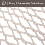 SUNCREAT Hammocks Traditional Rope Double Hammock - Image 4