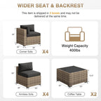 Aoxun Patio Furniture Sets, 10-Piece Outdoor Patio Furniture - Image 6