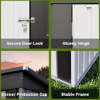 Patiowell 5x3 FT Outdoor Storage Shed, Garden Tool Shed - Image 5