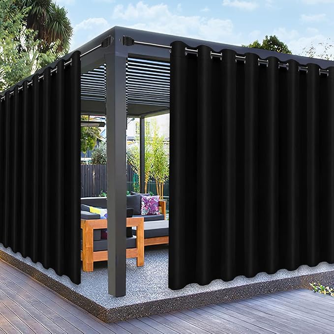 PureFit Outdoor Curtains for Patio Waterproof Weatherproof, UV Resistant by PureFit