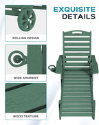 Outdoor Lounge Chair Set of 4, All Weather Patio Chaise Lounge Chair - Image 5