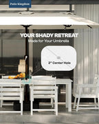 9-Piece Outdoor Dining Set for 8, 75.2'' HDPE Table - Image 3